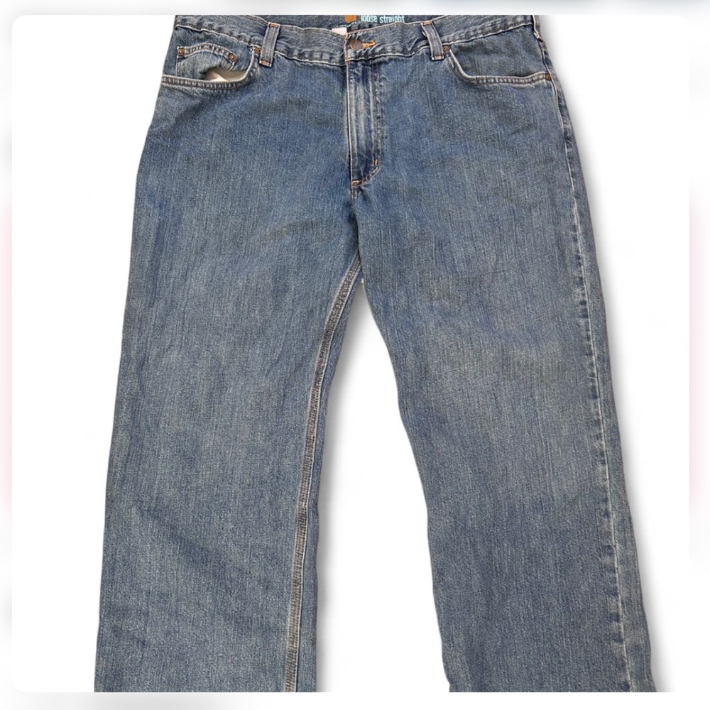 Carhartt Loose fit Straight Blue Denim Jeans #workwear #carhartt